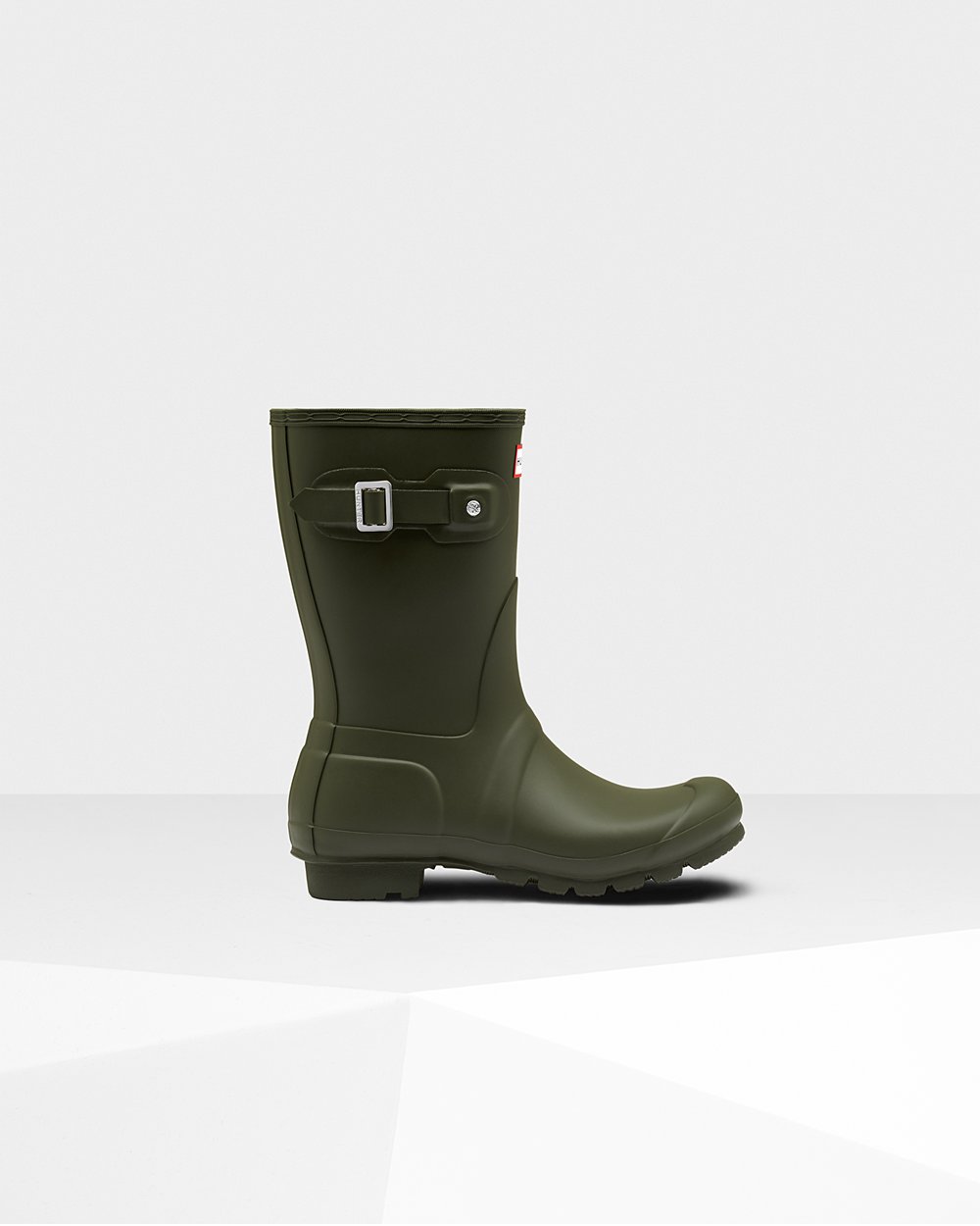 Womens Hunter Short Rain Boots Dark Olive - Original - 6831095-QT